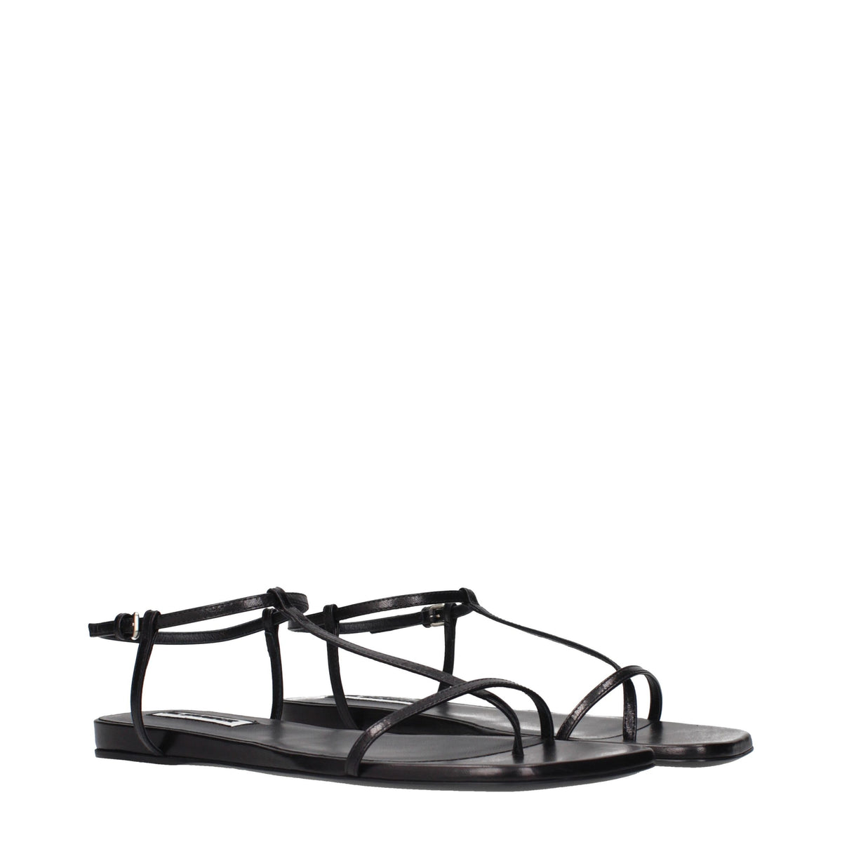 Infradito Jil Sander in pelle nera
