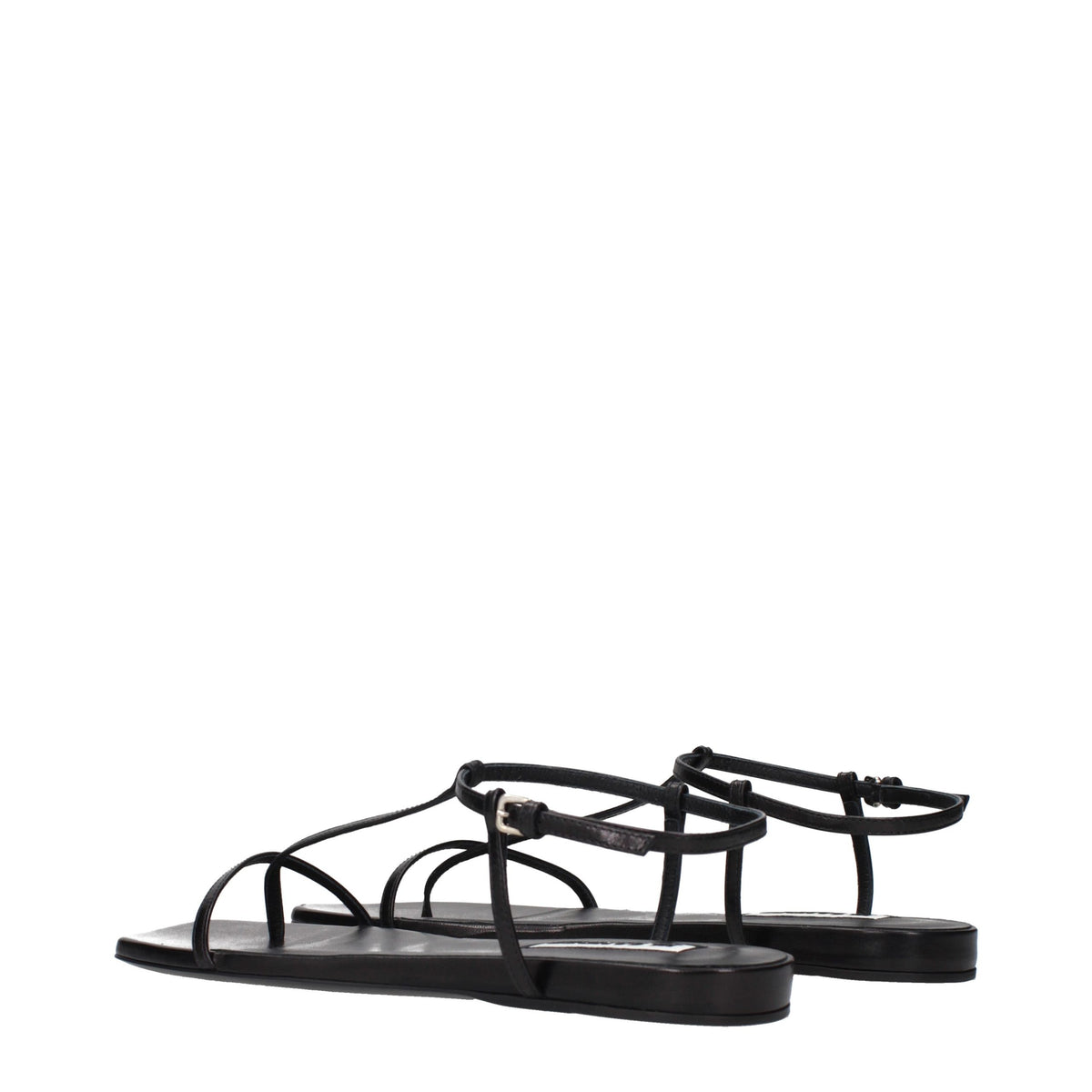 Infradito Jil Sander in pelle nera