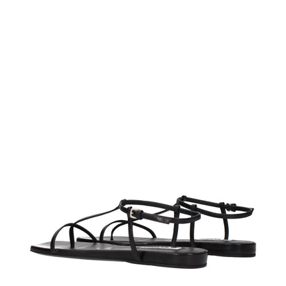 Infradito Jil Sander in pelle nera