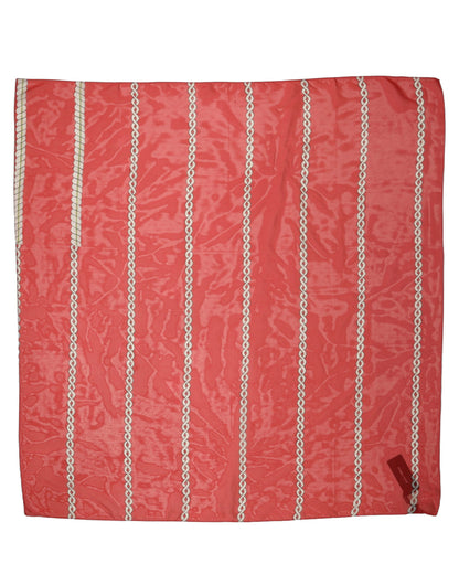 Dolce & Gabbana Foulard Rosso in Seta con Motivo Intrecciato