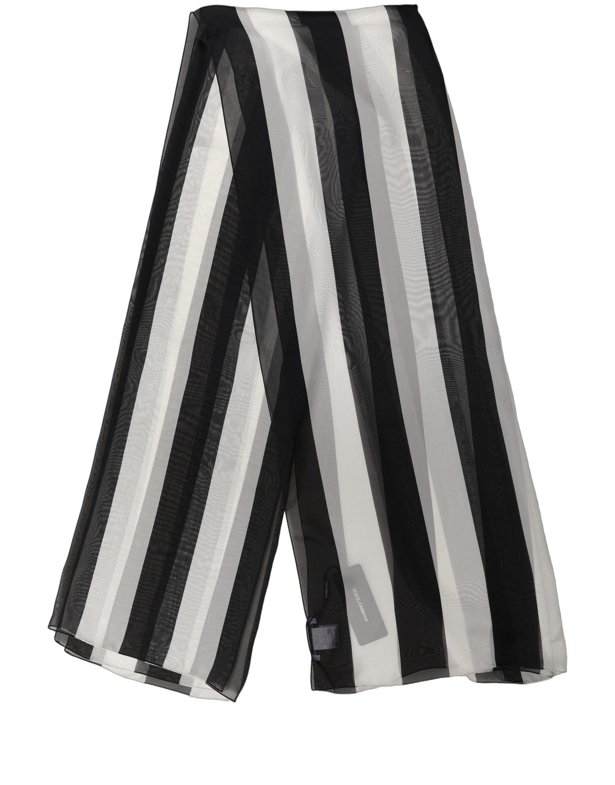 Dolce & Gabbana Silknschal mit Black-Whiten Streifen