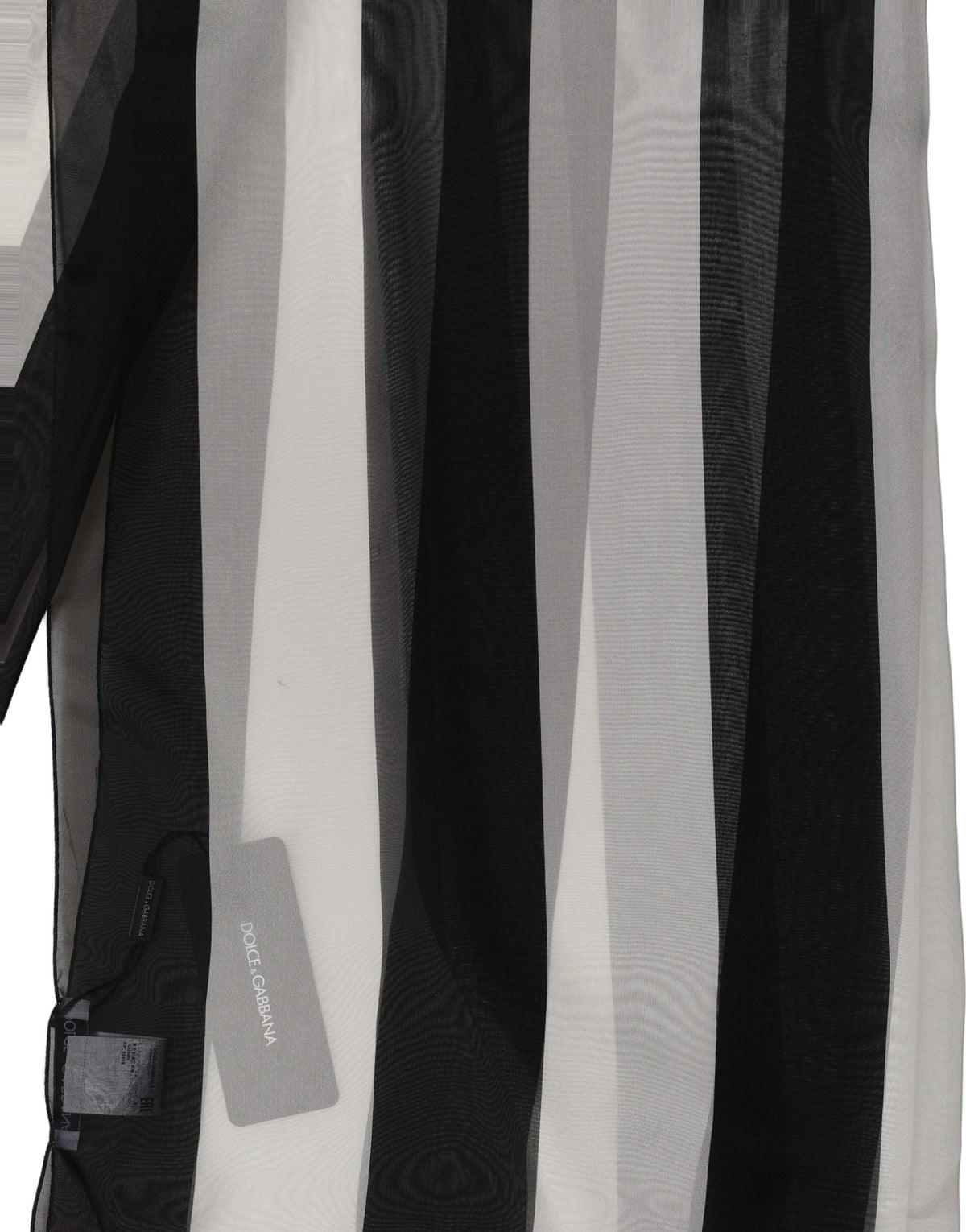 Dolce & Gabbana Silknschal mit Black-Whiten Streifen
