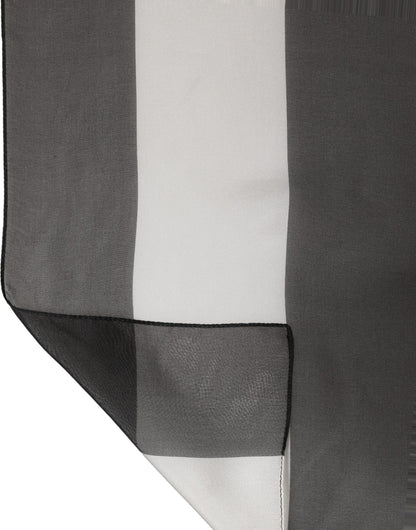 Dolce & Gabbana Silknschal mit Black-Whiten Streifen