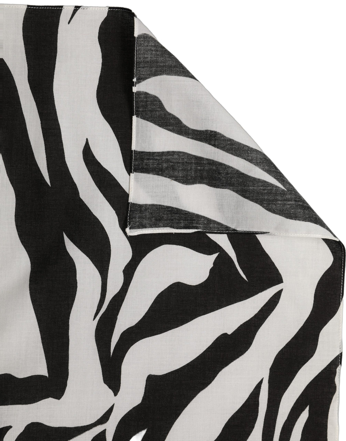 Dolce & Gabbana r weißer Zebramuster Spitze Black Cotton Scarf