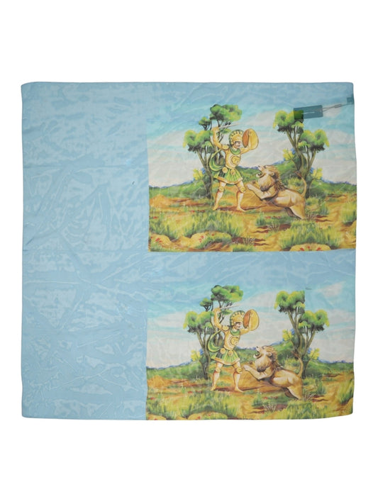 Dolce & Gabbana foulard r n Landschaftsmotiv azzurro in seta
