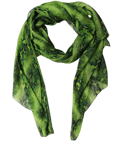 Dolce & Gabbana Seidenschal mit grün-schwarzem Print