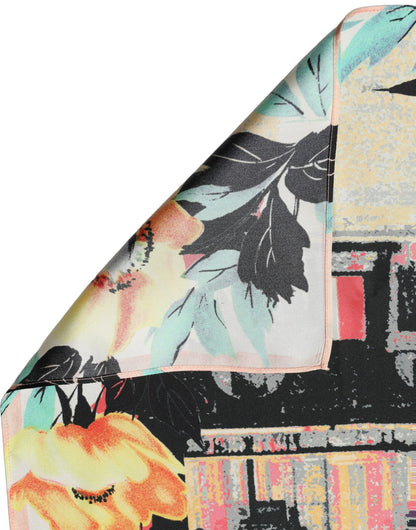 Dolce & Gabbana Multicolor bedruckter Seiden-Foulard-Schal