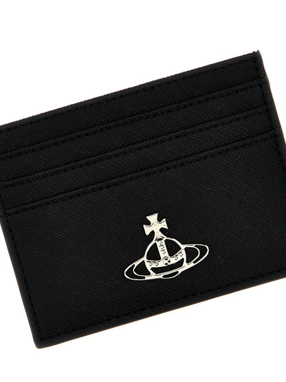 Vivienne Westwood Black Cowhide Leather Card Holder
