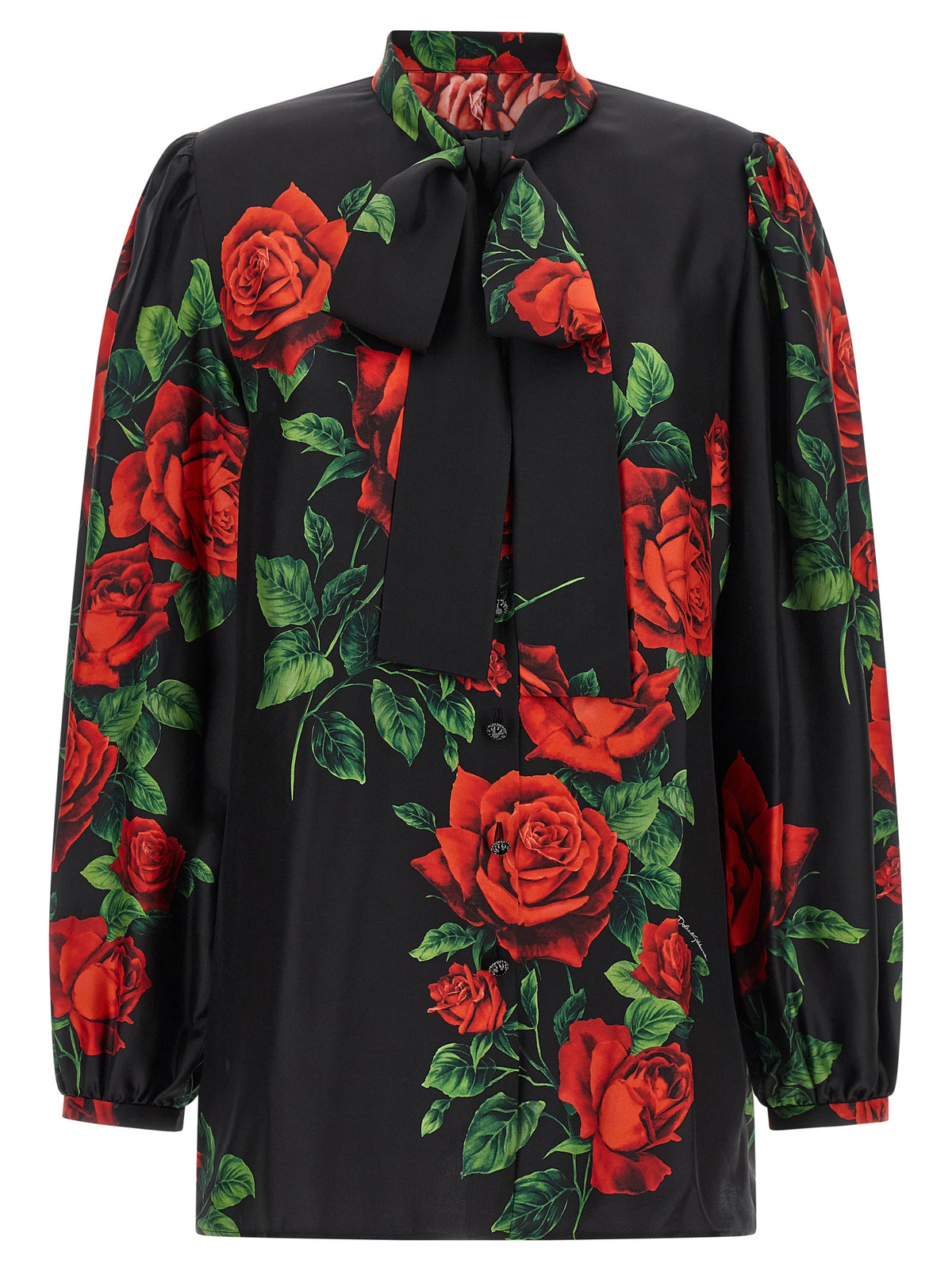 Dolce & Gabbana Schwarze Seidenbluse