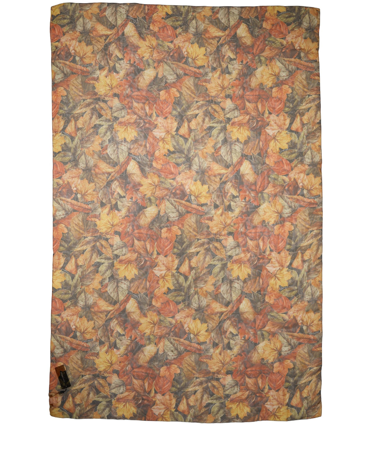 Dolce & Gabbana Stola Multicolore in Seta con Stampa Foglie
