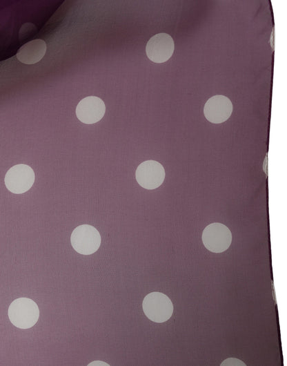 Dolce & Gabbana Foulard in Seta Viola e Bianco a Pois