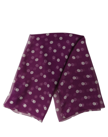 Dolce & Gabbana Foulard in Seta Viola e Bianco a Pois