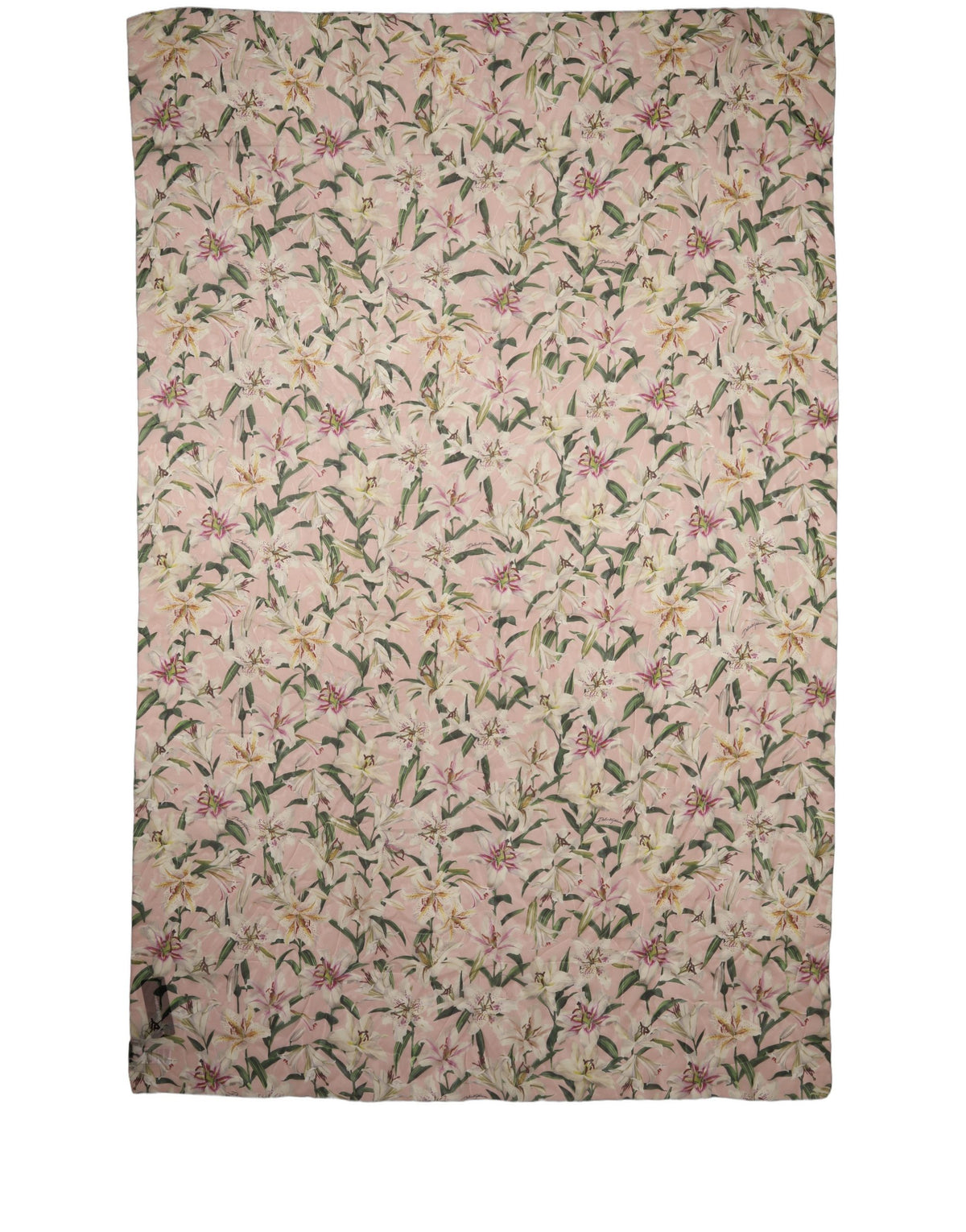 Dolce & Gabbana Rosa Seidenchiffon-Stola mit Blumenprint