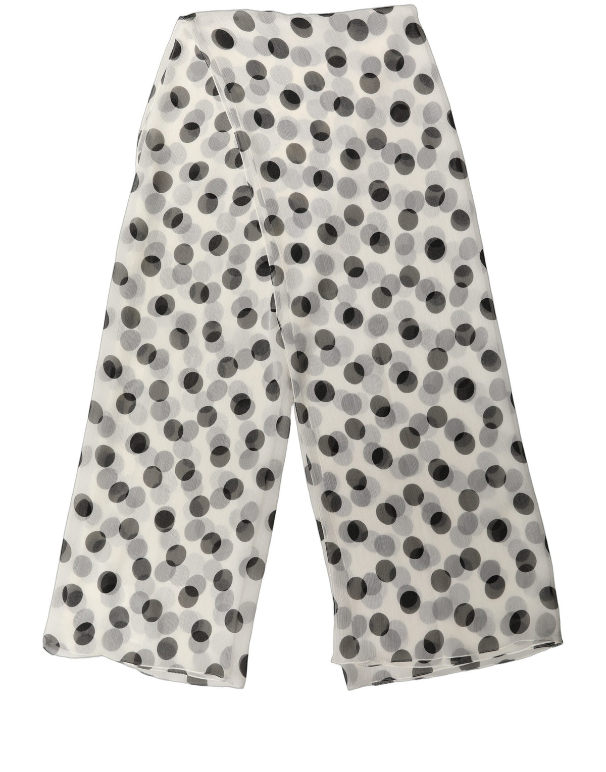 Dolce & Gabbana Stola in Seta Bianca e Nera a Pois