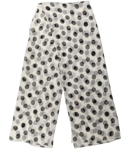 Dolce & Gabbana Stola in Seta Bianca e Nera a Pois