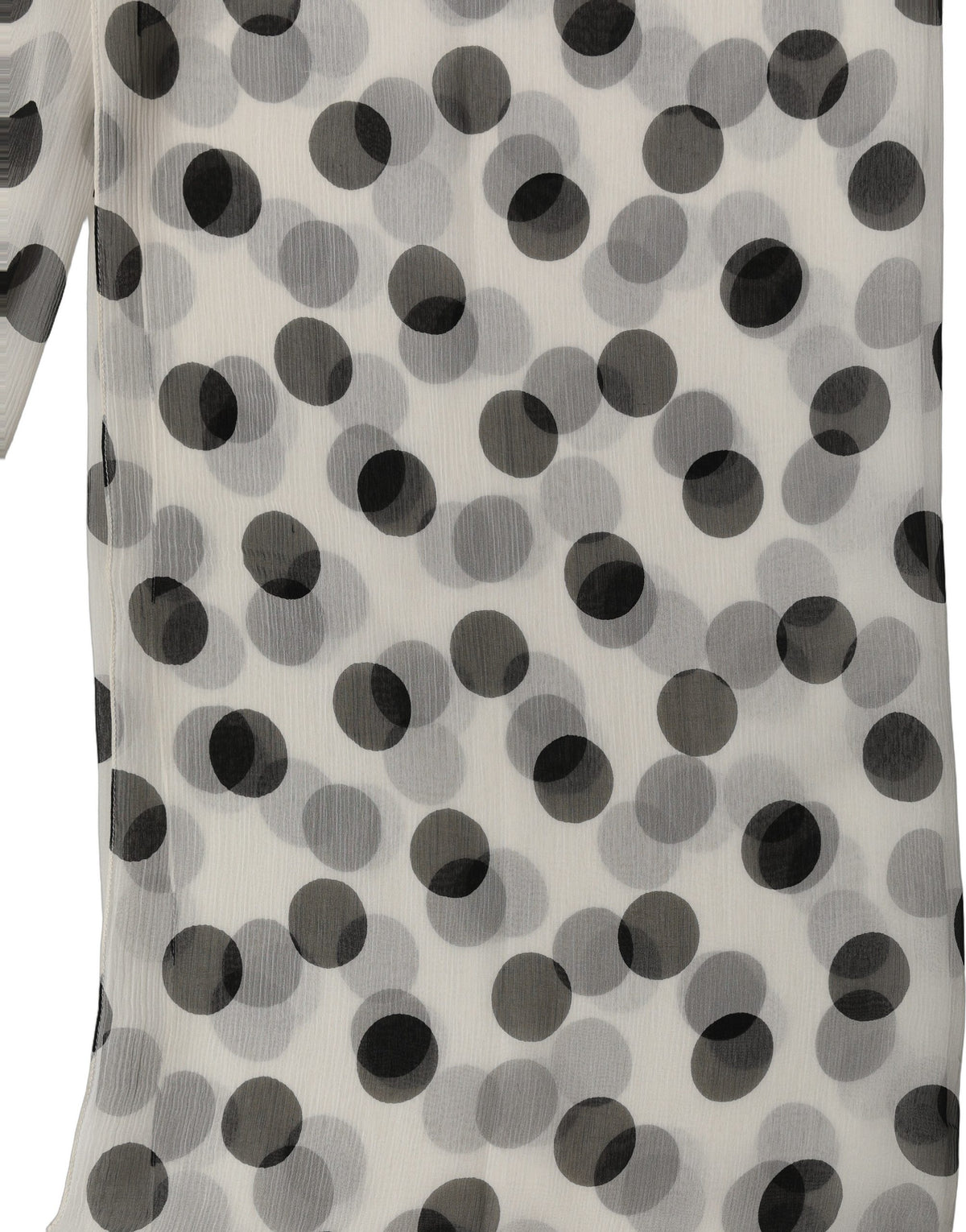 Dolce & Gabbana Stola in Seta Bianca e Nera a Pois
