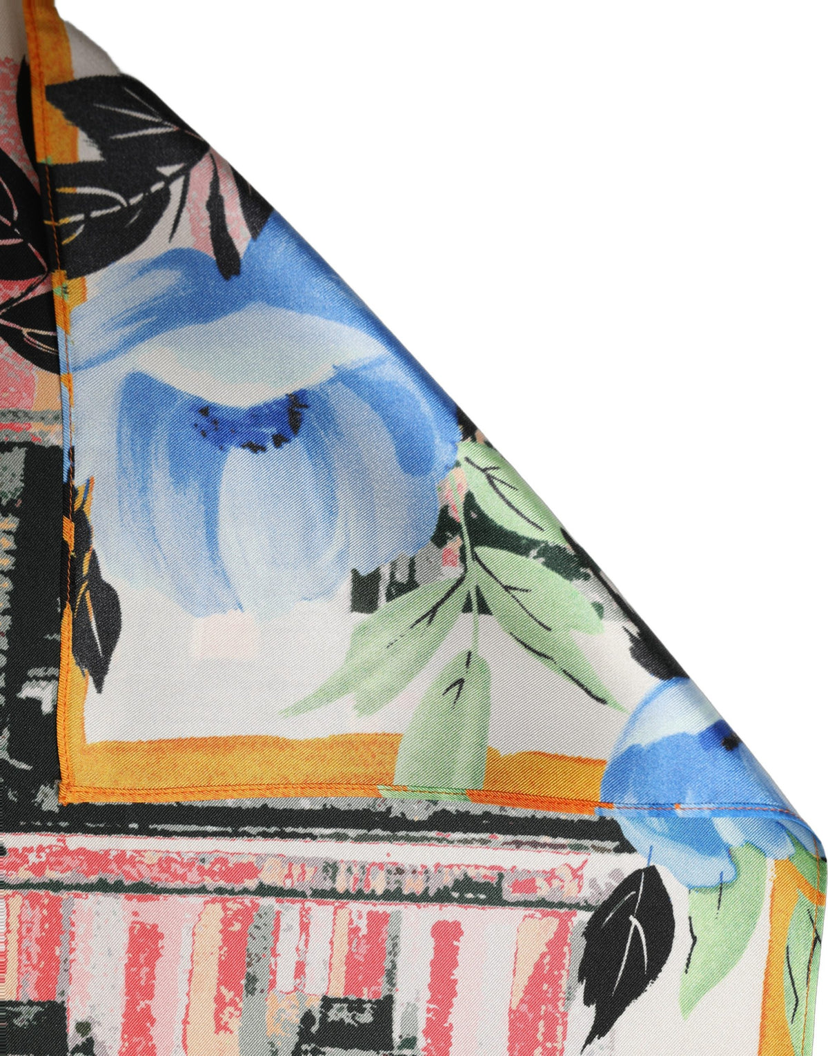 Dolce & Gabbana Foulard Multicolore in Seta con Stampa Teatro d'Opera