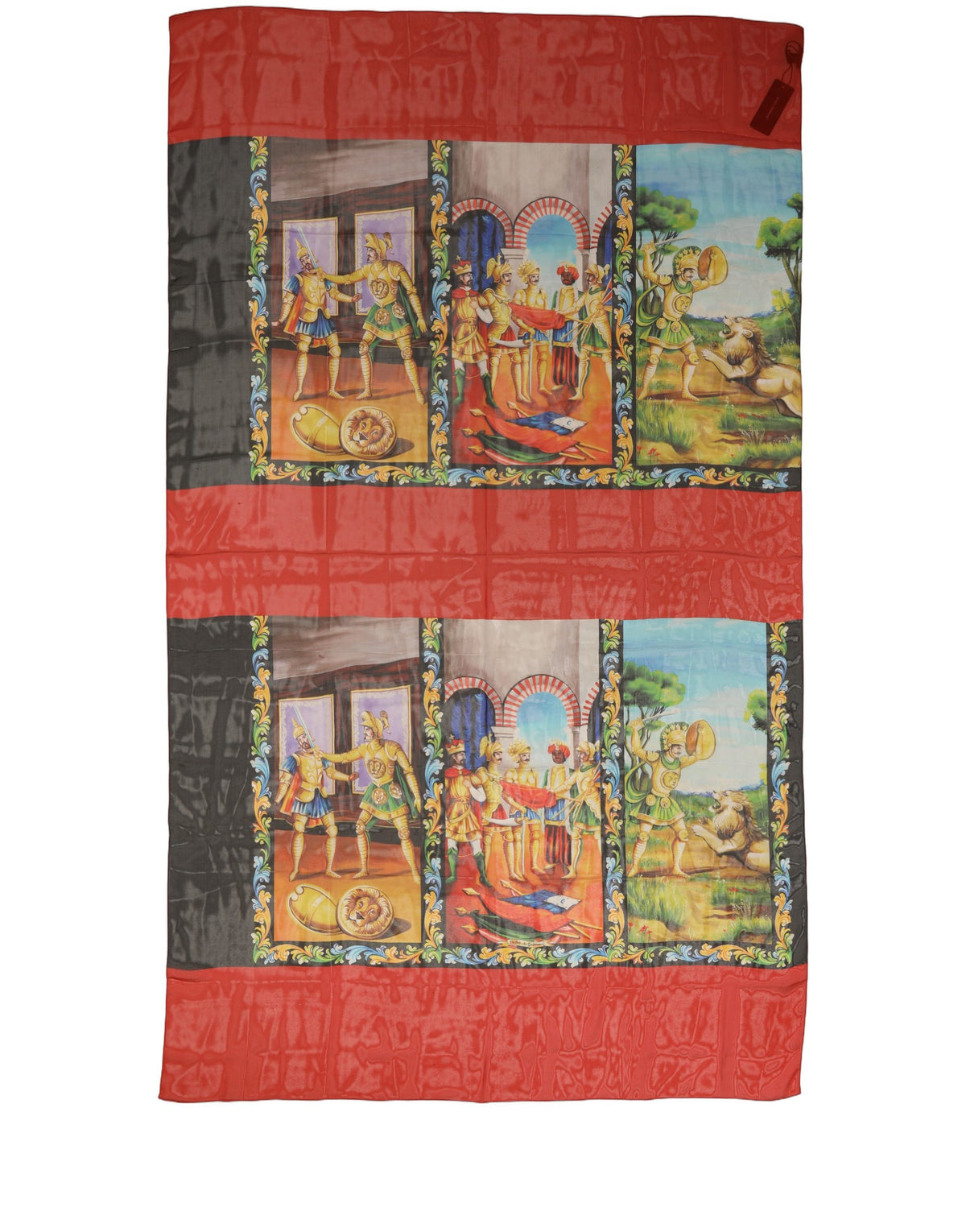 Dolce & Gabbana Stola Multicolore in Seta 210 × 120 cm