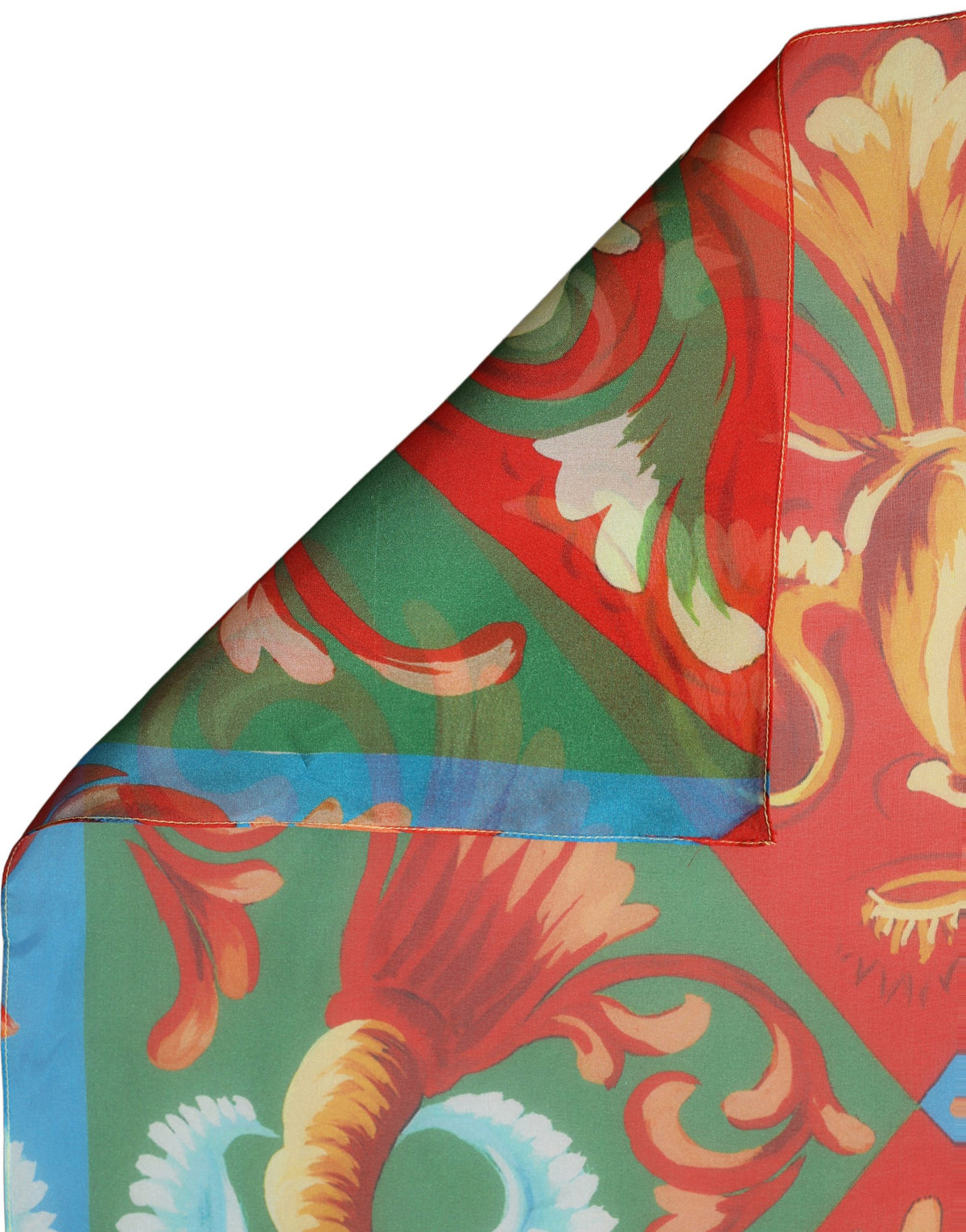 Dolce & Gabbana Foulard in Seta con Stampa Ritratto 90 × 90 cm