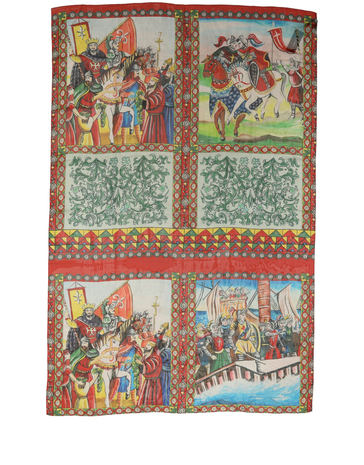 Dolce & Gabbana Stola Multicolore in Seta 190 × 120 cm