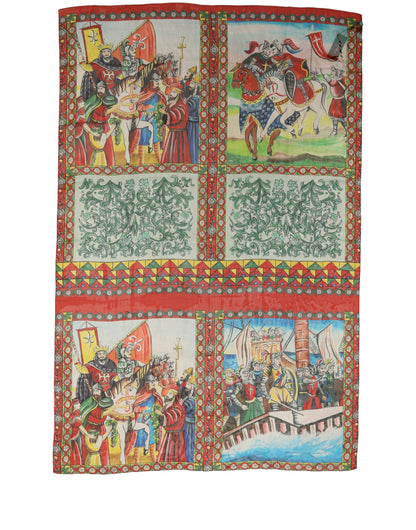 Dolce & Gabbana Stola Multicolore in Seta 190 × 120 cm