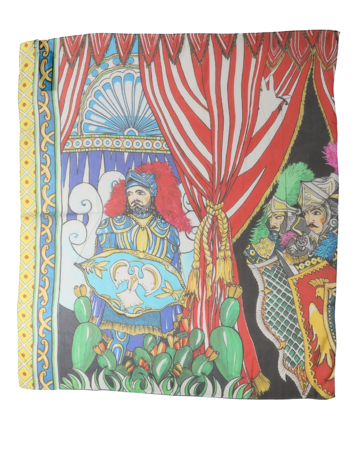 Dolce & Gabbana Foulard Multicolore in Seta 97 × 88 cm