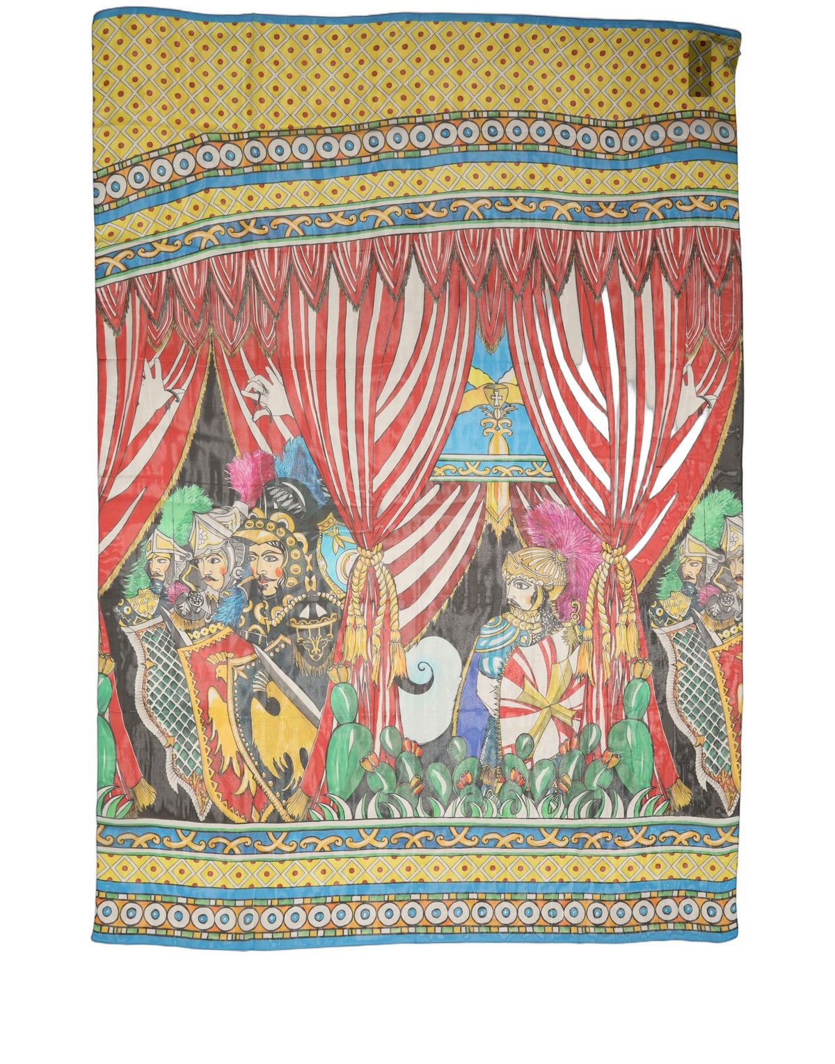 Dolce & Gabbana Stola Multicolore in Seta 180 × 120 cm