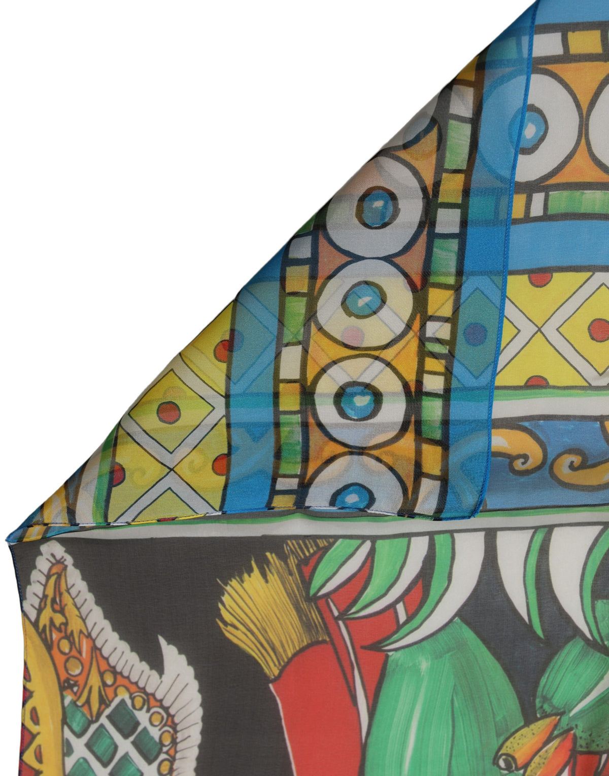 Dolce & Gabbana Stola Multicolore in Seta 180 × 120 cm
