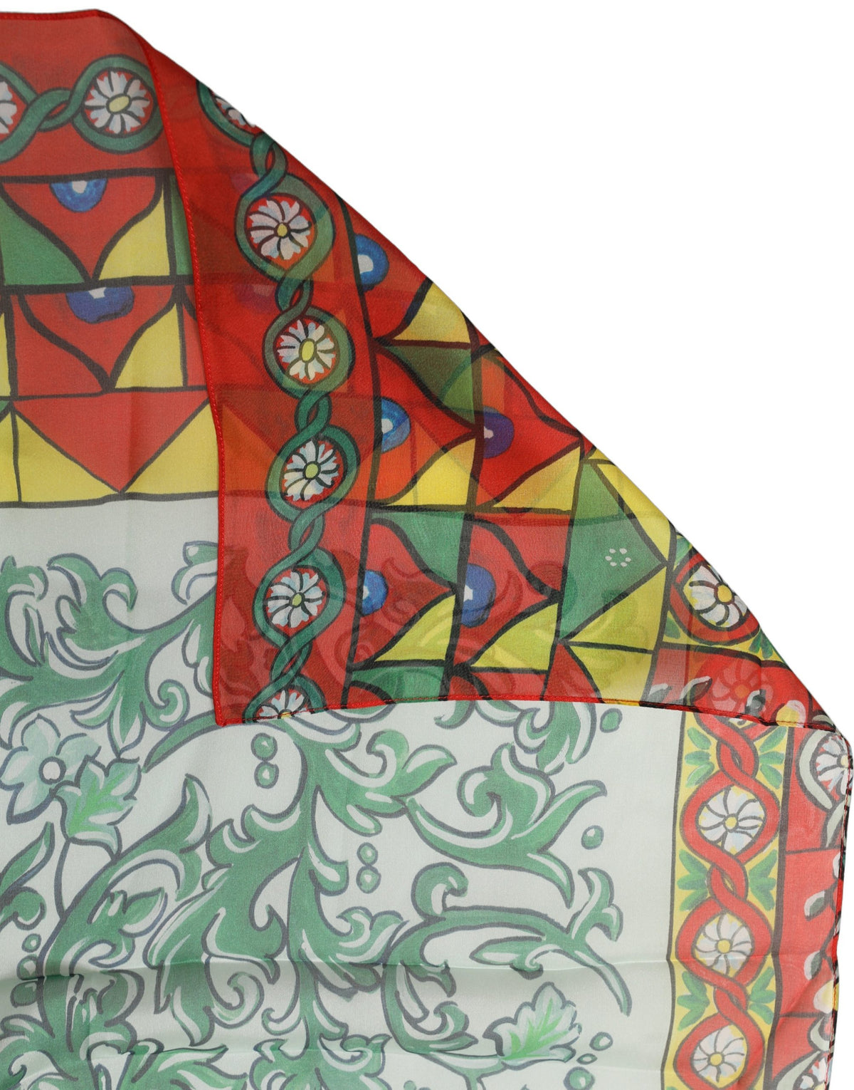 Dolce & Gabbana Foulard Multicolore in Seta 125 × 120 cm
