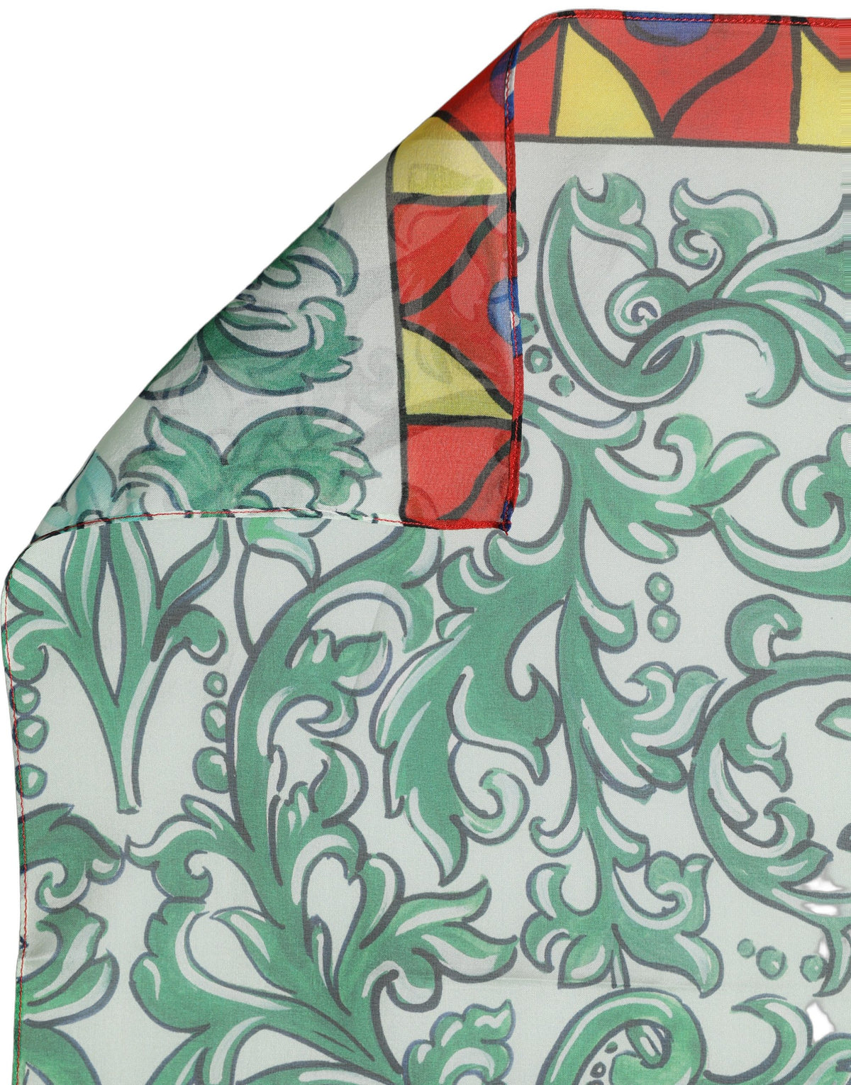 Dolce & Gabbana Foulard in Seta con Stampa Ritratto 90 × 90 cm