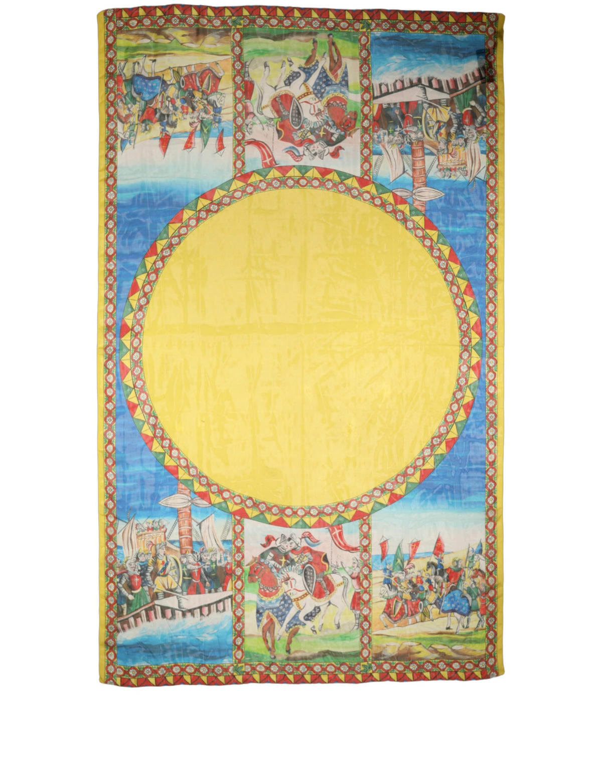Dolce & Gabbana Stola Multicolore in Seta 210 × 130 cm