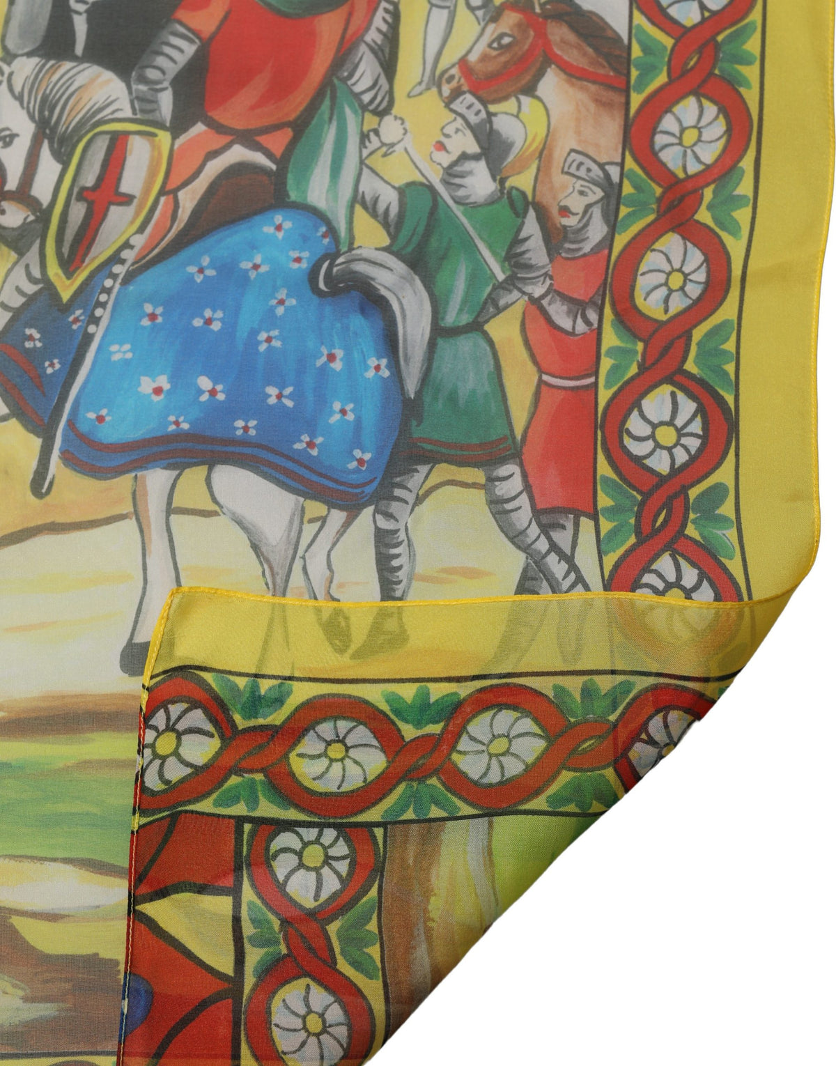 Dolce & Gabbana Stola Multicolore in Seta 210 × 130 cm