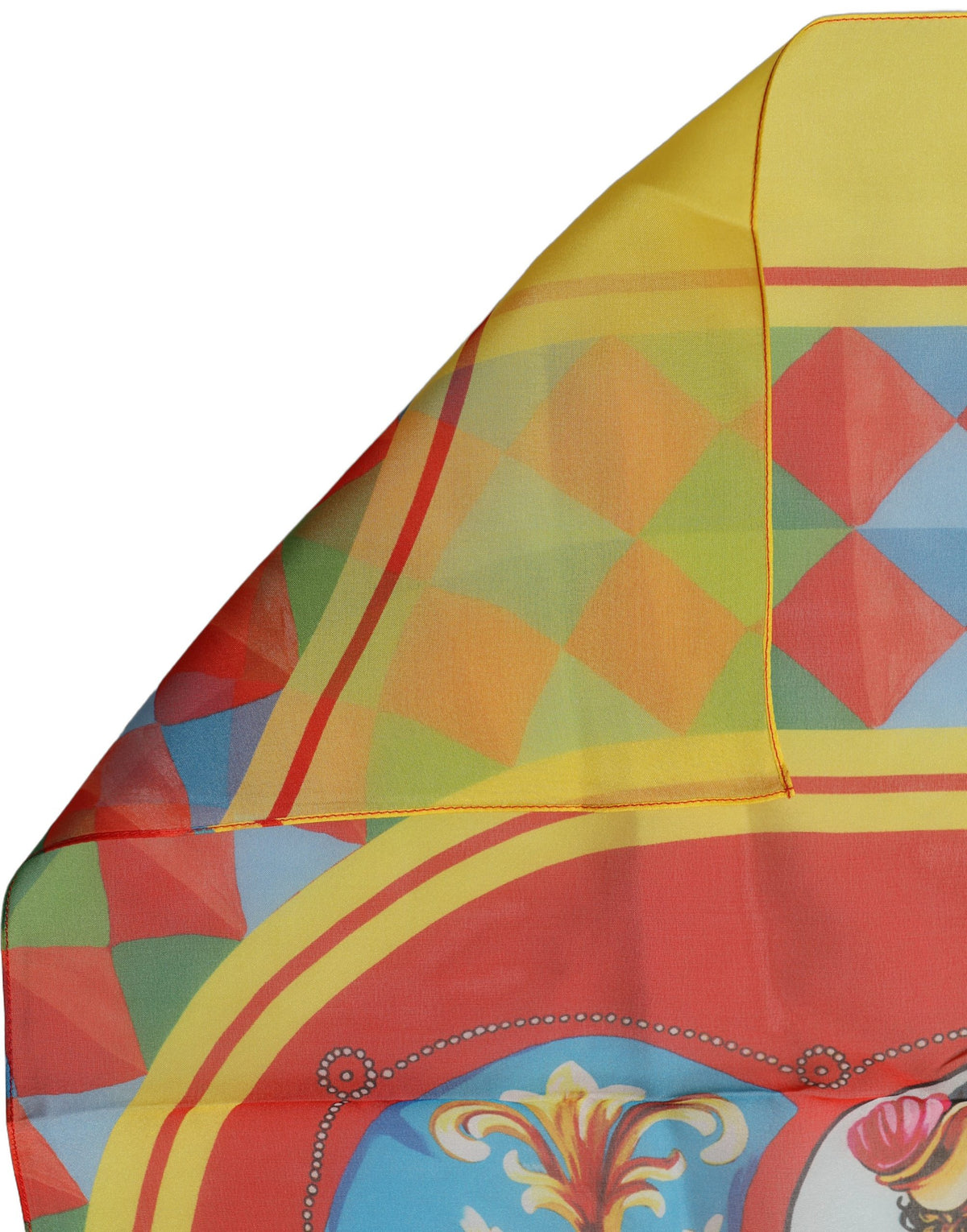 Dolce & Gabbana Foulard Carretto in Seta con Pupo Cavaliere