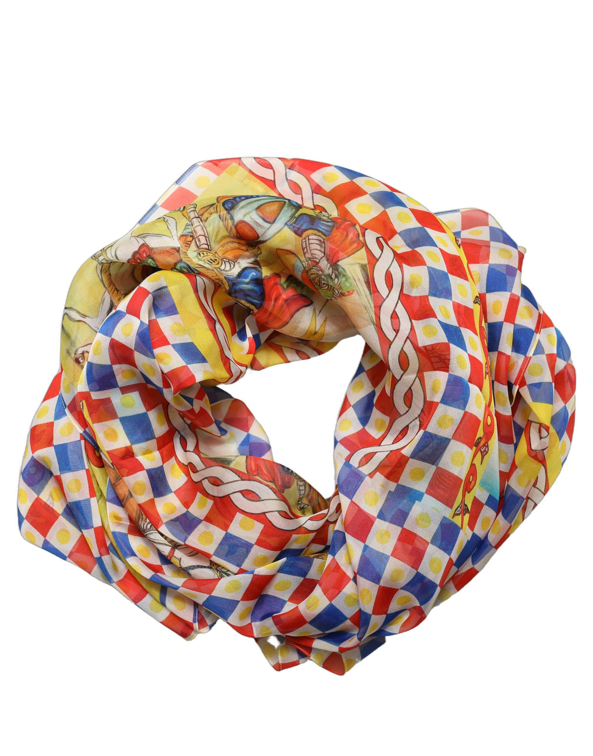 Dolce & Gabbana Foulard Carretto in Seta 130 × 120 cm