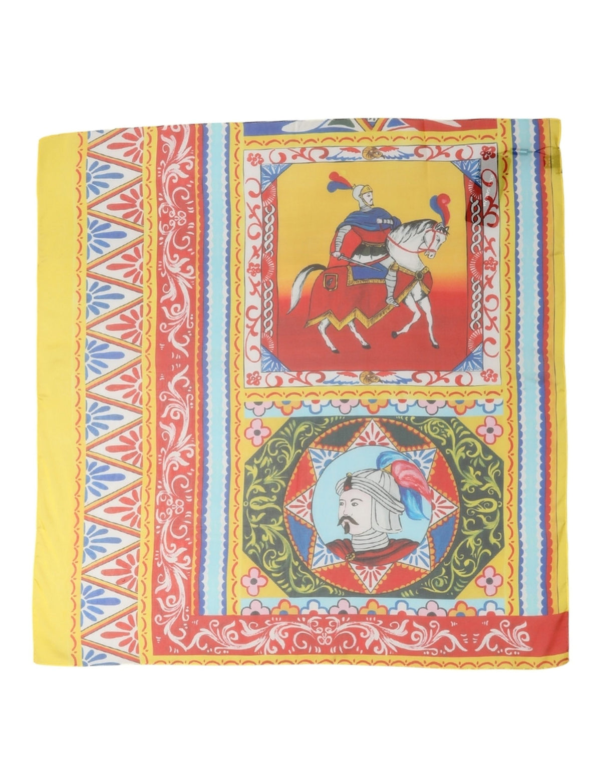 Dolce & Gabbana Seidenfoulard mit Porträt-Print 80 × 80 cm