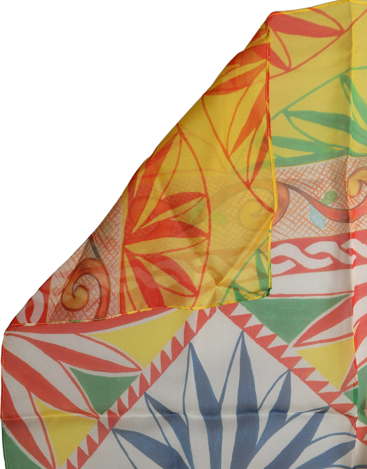 Dolce & Gabbana Mehrfarbiges Seidenfoulard mit geometrischem Print