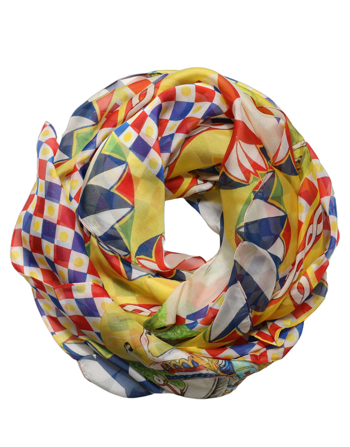 Dolce & Gabbana Foulard Carretto in Seta 110 × 110 cm
