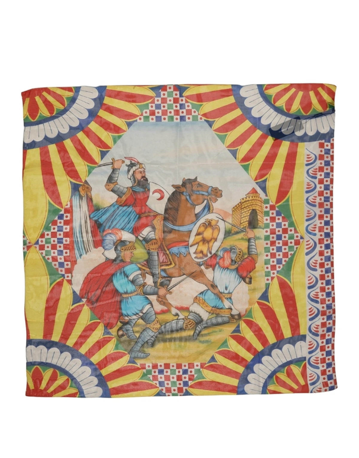 Dolce & Gabbana Foulard Carretto in Seta 100 × 100 cm