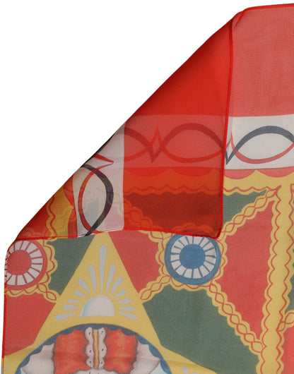 Dolce & Gabbana Foulard Multicolore in Seta 120 × 120 cm