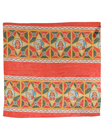 Dolce & Gabbana Foulard Multicolore in Seta 120 × 120 cm