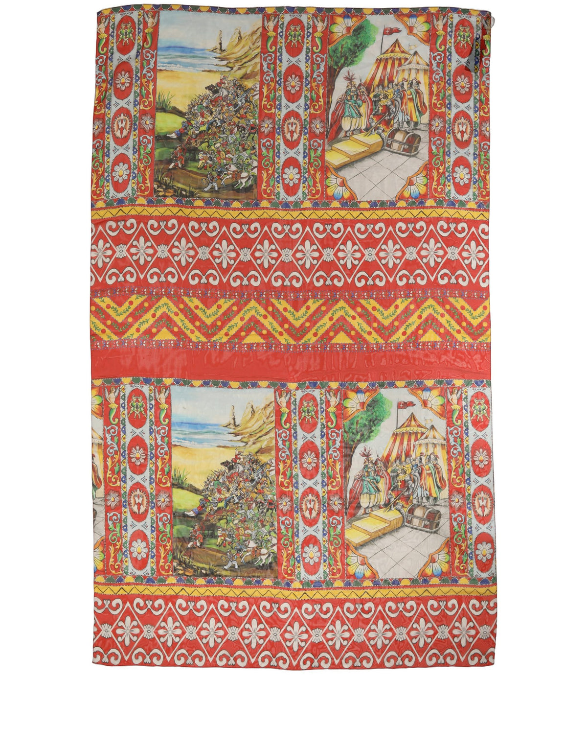 Dolce & Gabbana Stola Multicolore in Seta 200 × 120 cm