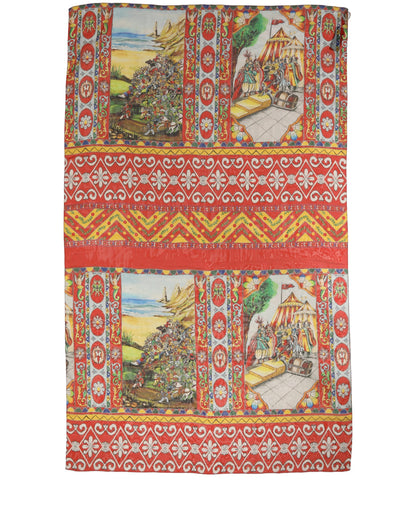 Dolce & Gabbana Stola Multicolore in Seta 200 × 120 cm