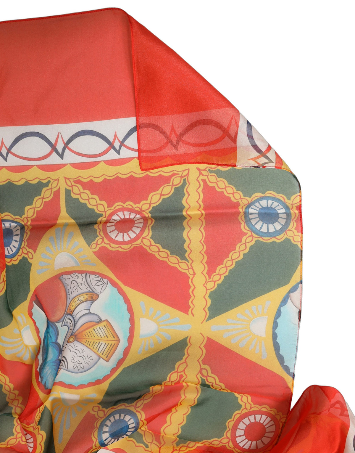 Dolce & Gabbana Stola Multicolore in Seta 200 × 120 cm