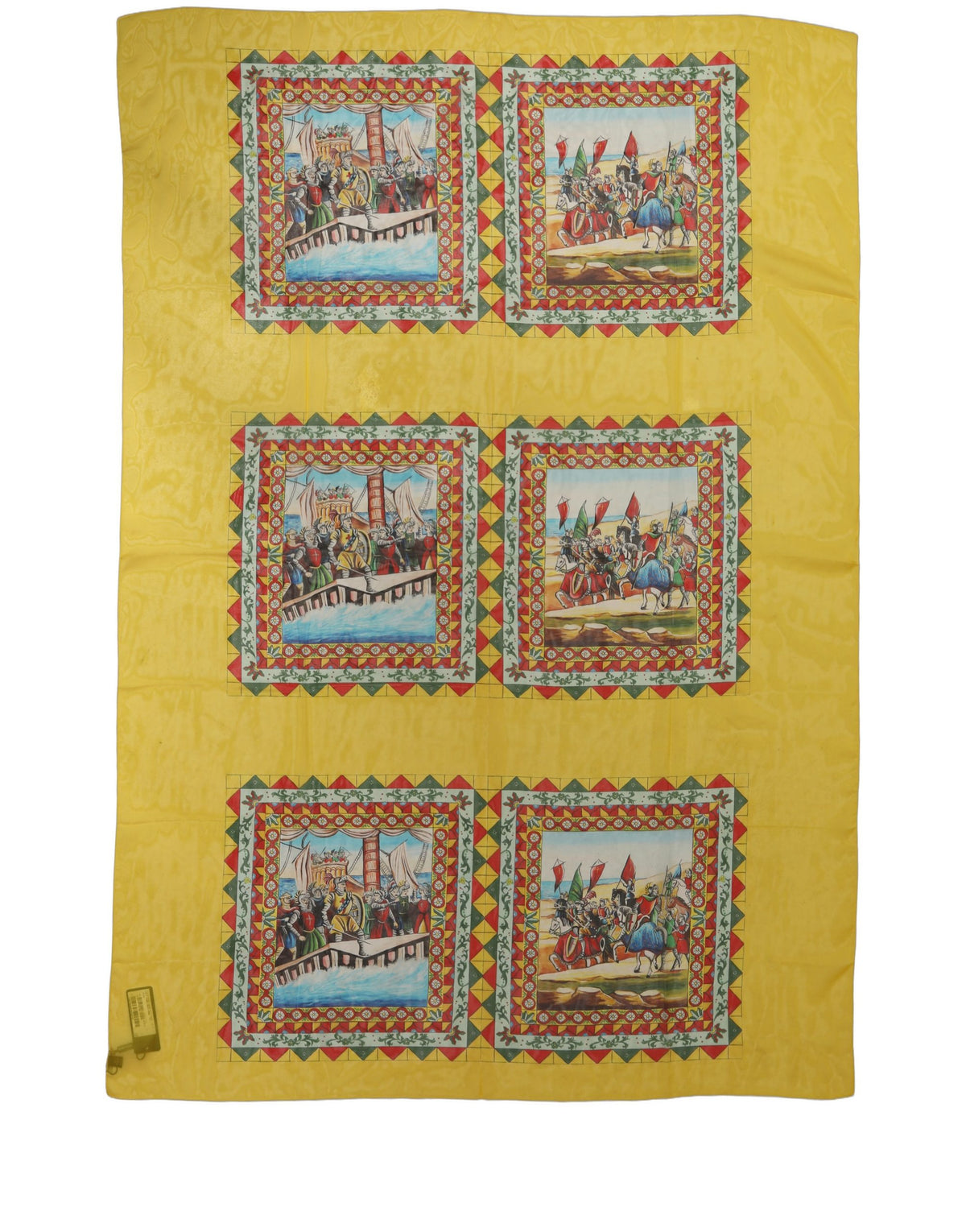 Dolce & Gabbana Gelbe Seidenstola 180 × 120 cm