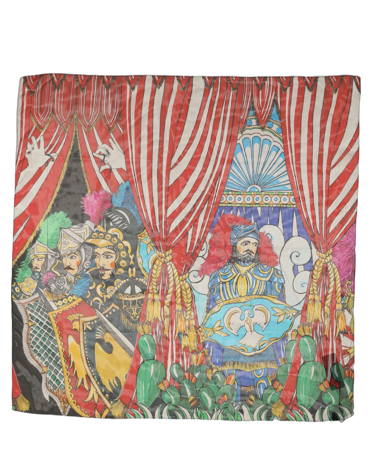 Dolce & Gabbana Mehrfarbiges Seidenfoulard 105 × 105 cm