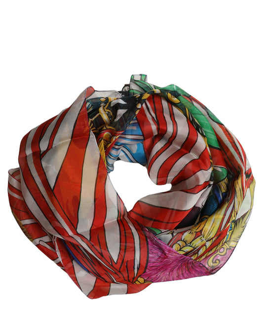 Dolce & Gabbana Mehrfarbiges Seidenfoulard 105 × 105 cm