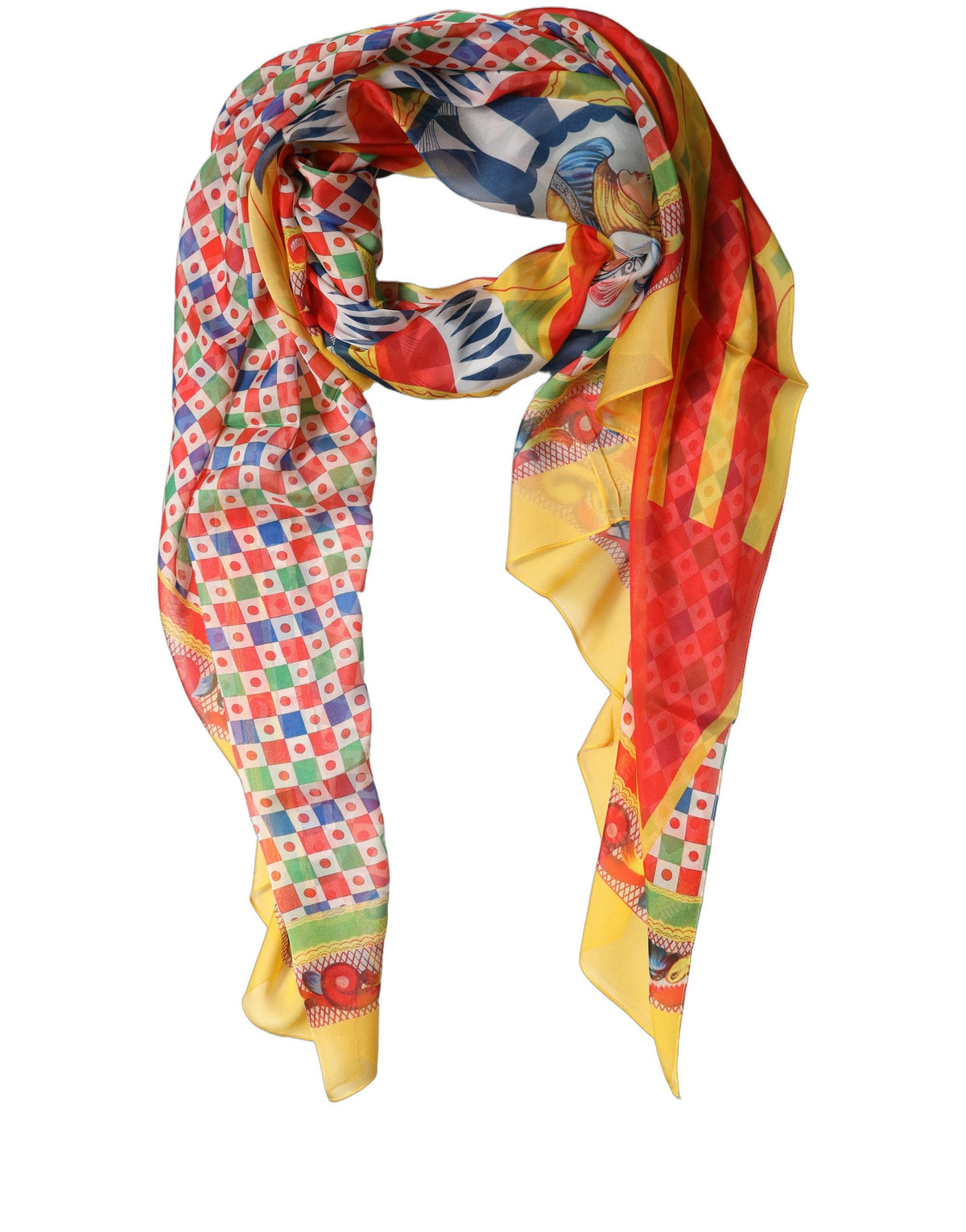 Dolce & Gabbana Carretto Silk Stole 180 × 120 cm