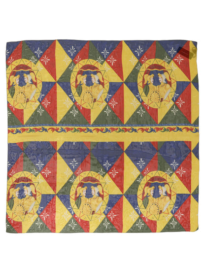 Dolce & Gabbana Foulard Multicolore in Seta 120 × 120 cm