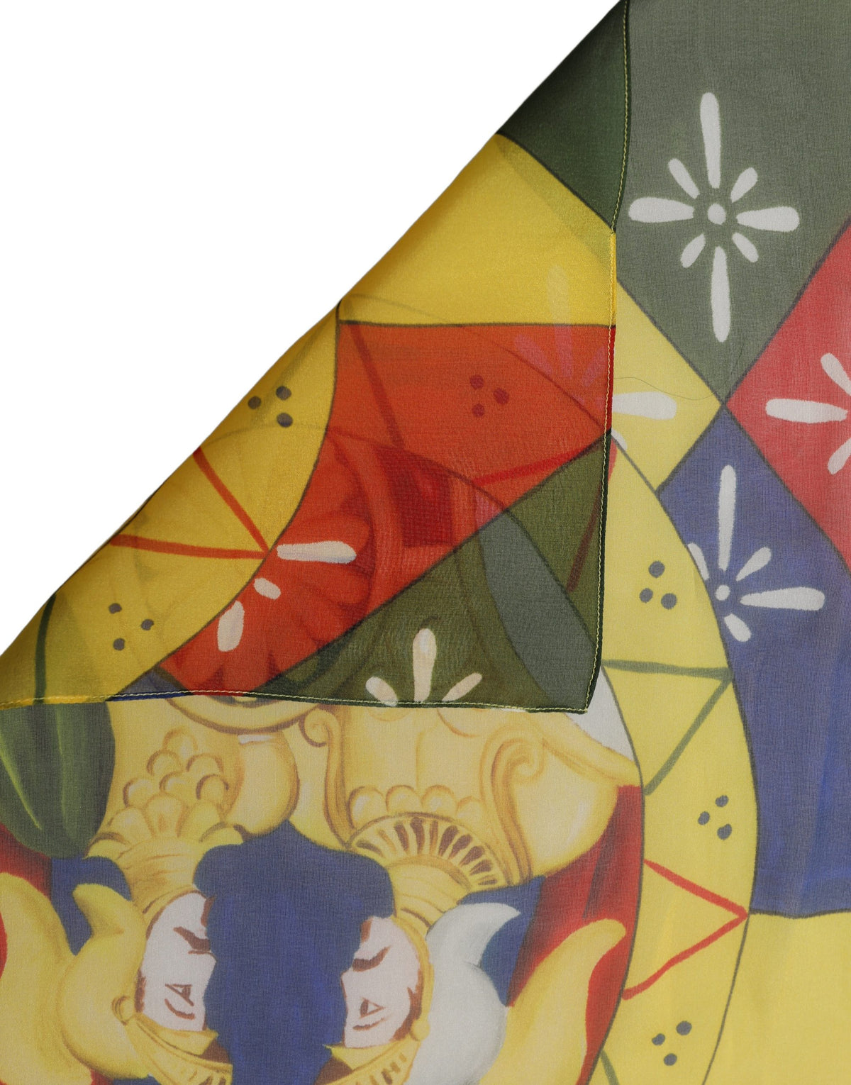 Dolce & Gabbana Foulard Multicolore in Seta 120 × 120 cm