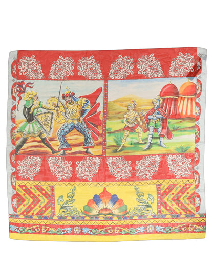 Dolce & Gabbana Foulard Multicolore in Seta 120 × 120 cm